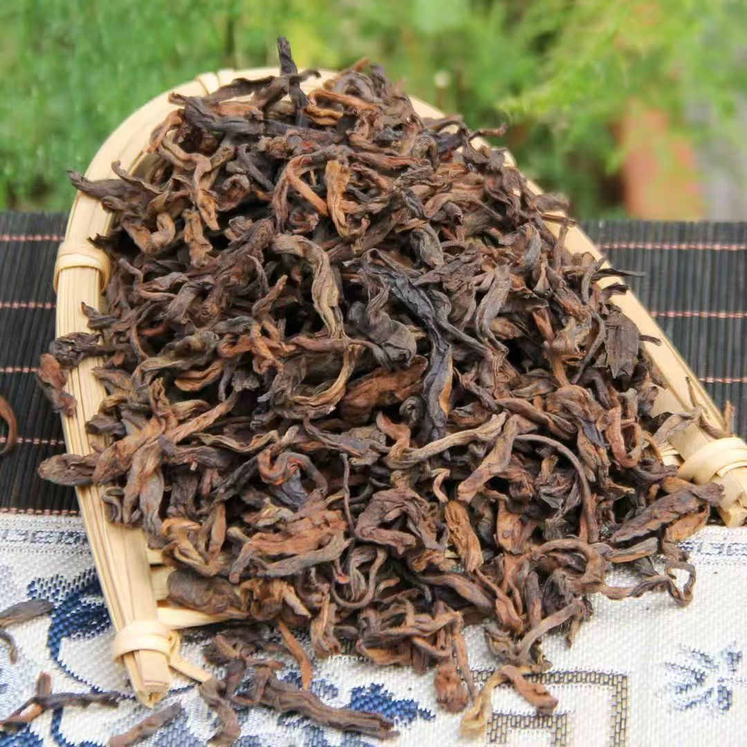 2019年勐海布朗山大金芽普洱熟茶散茶